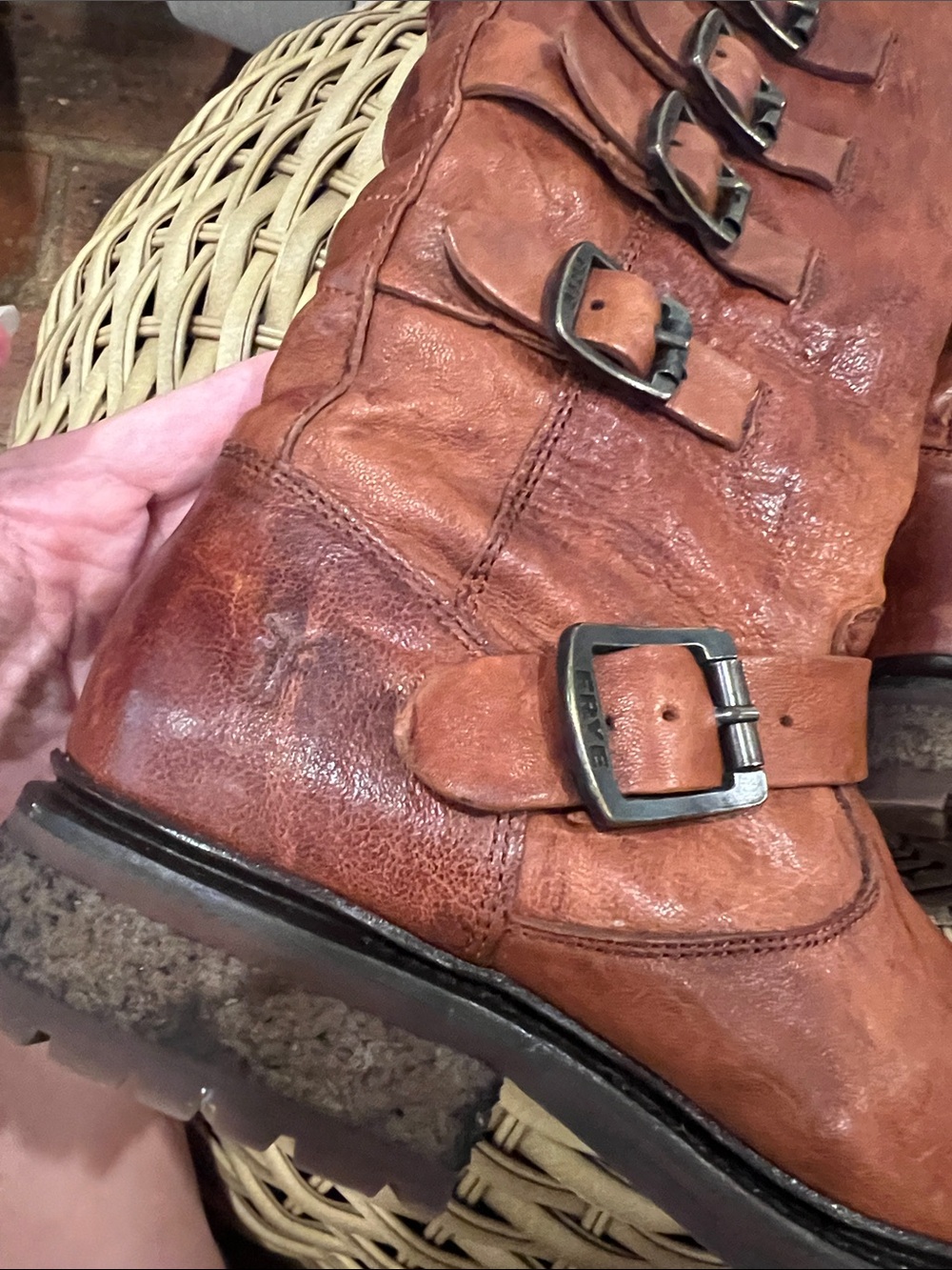 Frye Women's Valerie Shearling Sherpa Harness Boots - Picture 5 of 16